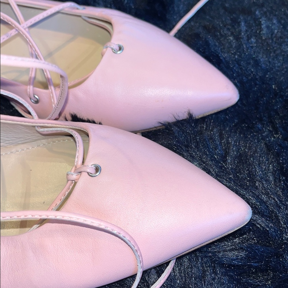 J.Crew Lace Up Pointed Toe BalletCore Flats 7.5 - Picture 8 of 8